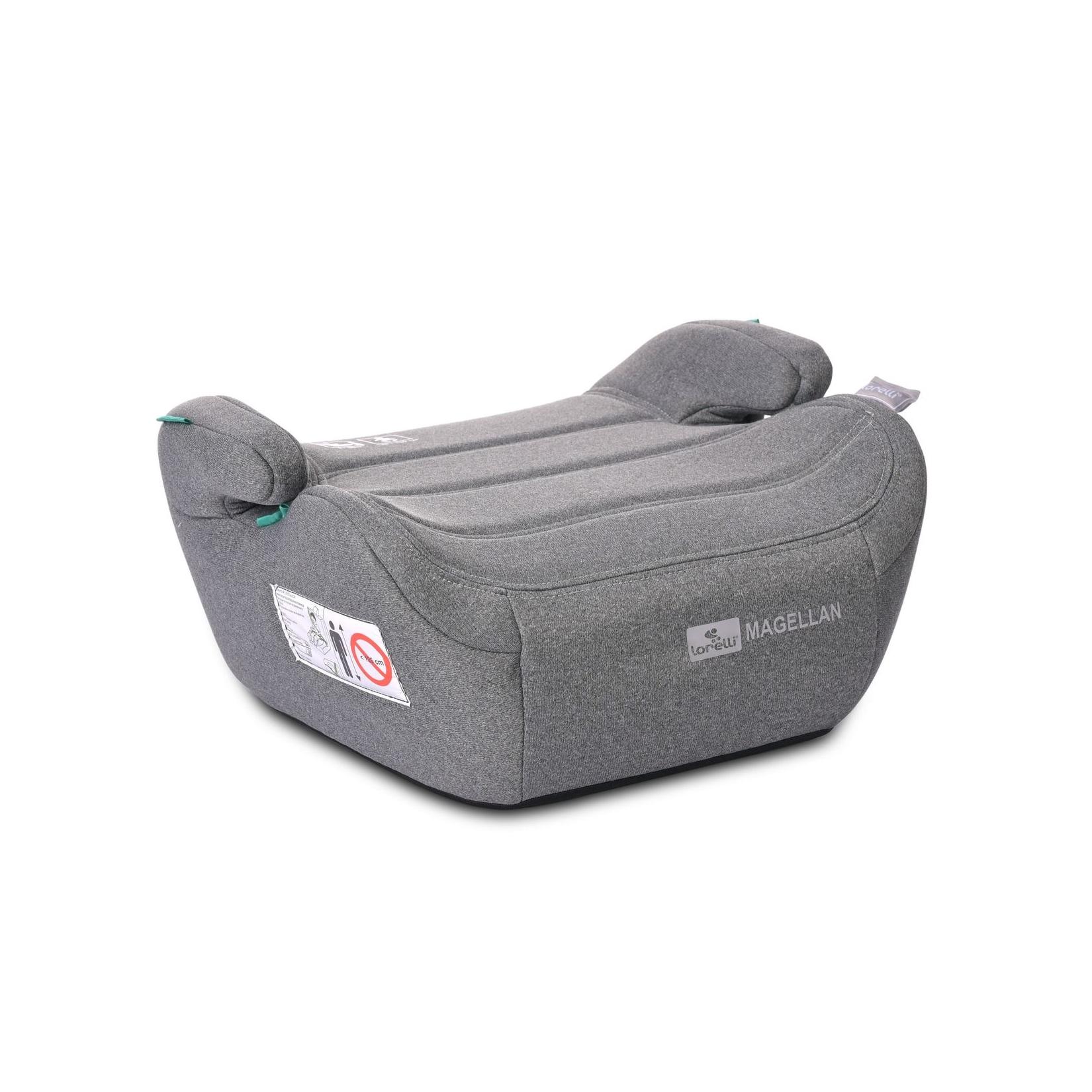 Lorelli Kinder Sitzerhöhung i-Size Magellan (125-150cm) Bezug waschbar, Booster grau