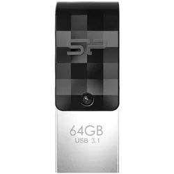 Silicon Power Mobile C31 USB-Stick 64 GB USB Type-A / USB Type-C 3.2 Gen 1 (3.1 Gen 1) Schwarz, Silber