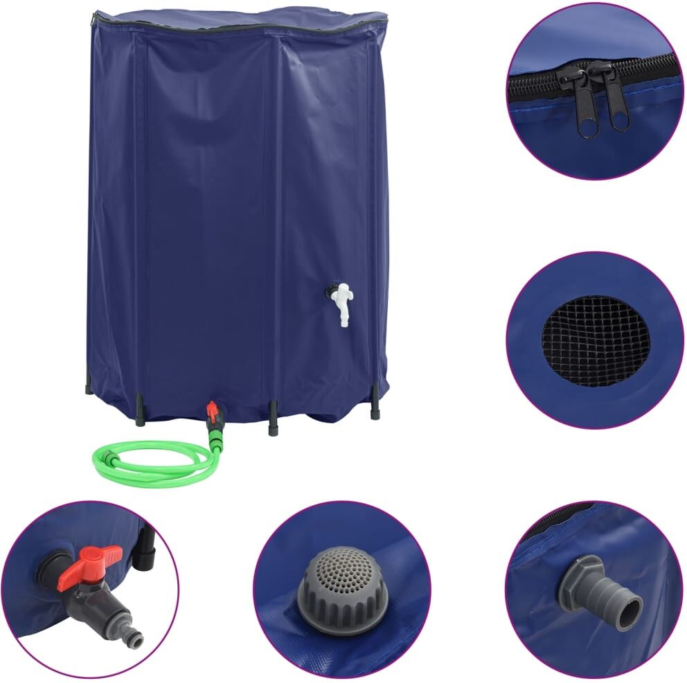 vidaXL Réservoir d'eau avec robinet pliable 1350 L PVC