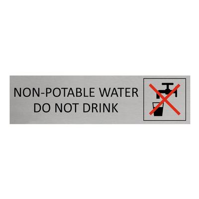 CombiCraft Aluminium Türschild Non-potable water 165x45mm mit 3M-Tape
