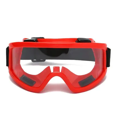 Industrial Research Safety Glasses Clear Lens Anti Fog Dust Proof Eye Protection Goggles red