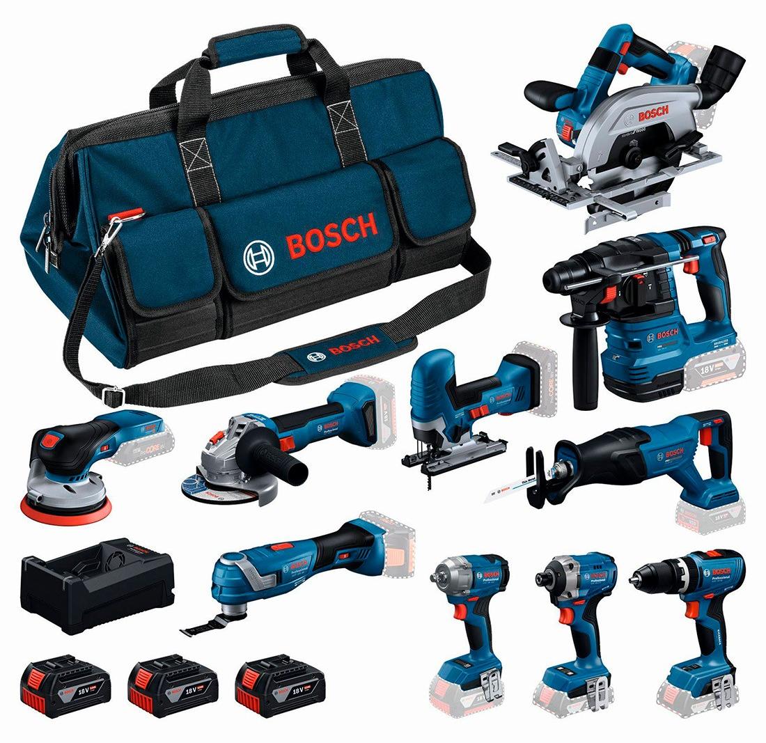 BOSCH Kit Professional 10 Werkzeuge 18V 0615A500EH