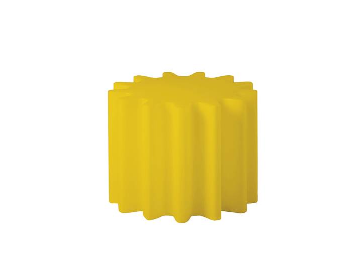 SLIDE table basse / tabouret GEAR (Jaune - Polyéthylène)