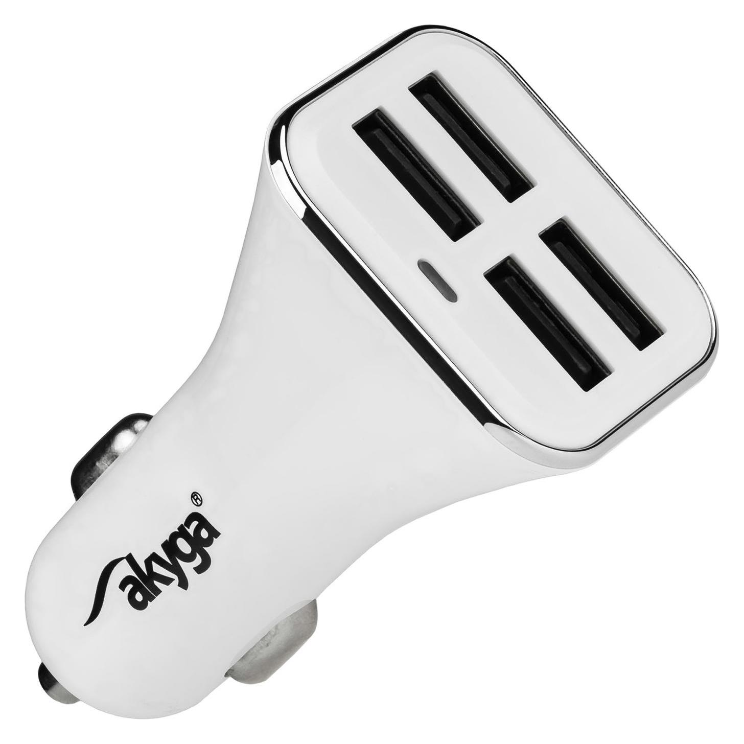 Akyga AK-CH-09 car charger 4x USB 6.8A white 12V (AK-CH-09)