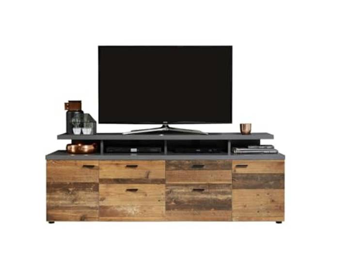 trendteam smart living - Mood - TV-Schrank - Matera/Alteiche - TV-Lowboard mit 4 Fächern und 2 Schubladen - (BxHxT) 180 x 66 x 47 cm - Kabeldurchführung - Kratzfest