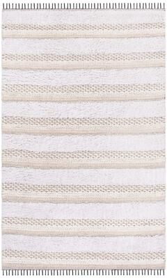 SAFAVIEH Handmade Boston Sylvania Coastal Cotton Rug with Fringe
