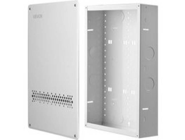 VEVOR Coffret Communication 51,2 cm Coffret Multimédia & Couvercle à Visser pour Gestion des Câbles, Tableau Encastrable en Acier Laminé à Froid, Boîtier Réseau Mural à Montage Encastré ou en Saillie