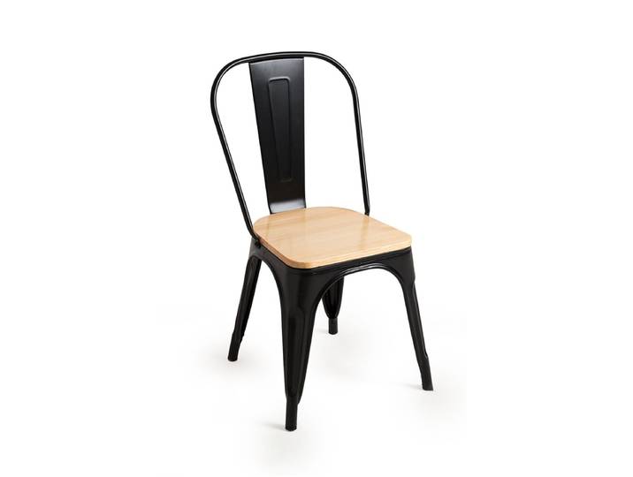 2er Set Stühle Torix Naturholz - Schwarz mat