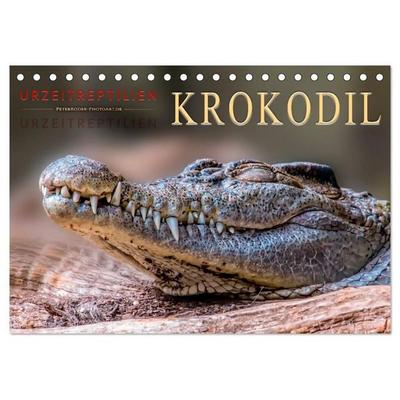 Urzeitreptilien - Krokodil (Tischkalender 2027 DIN A5 quer), CALVENDO Monatskalender