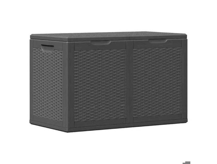 Elégant Coffre rangement de jardin Noir - Boîte de rangement de jardin 180 L Noir PP Rotin PRO7635954061779
