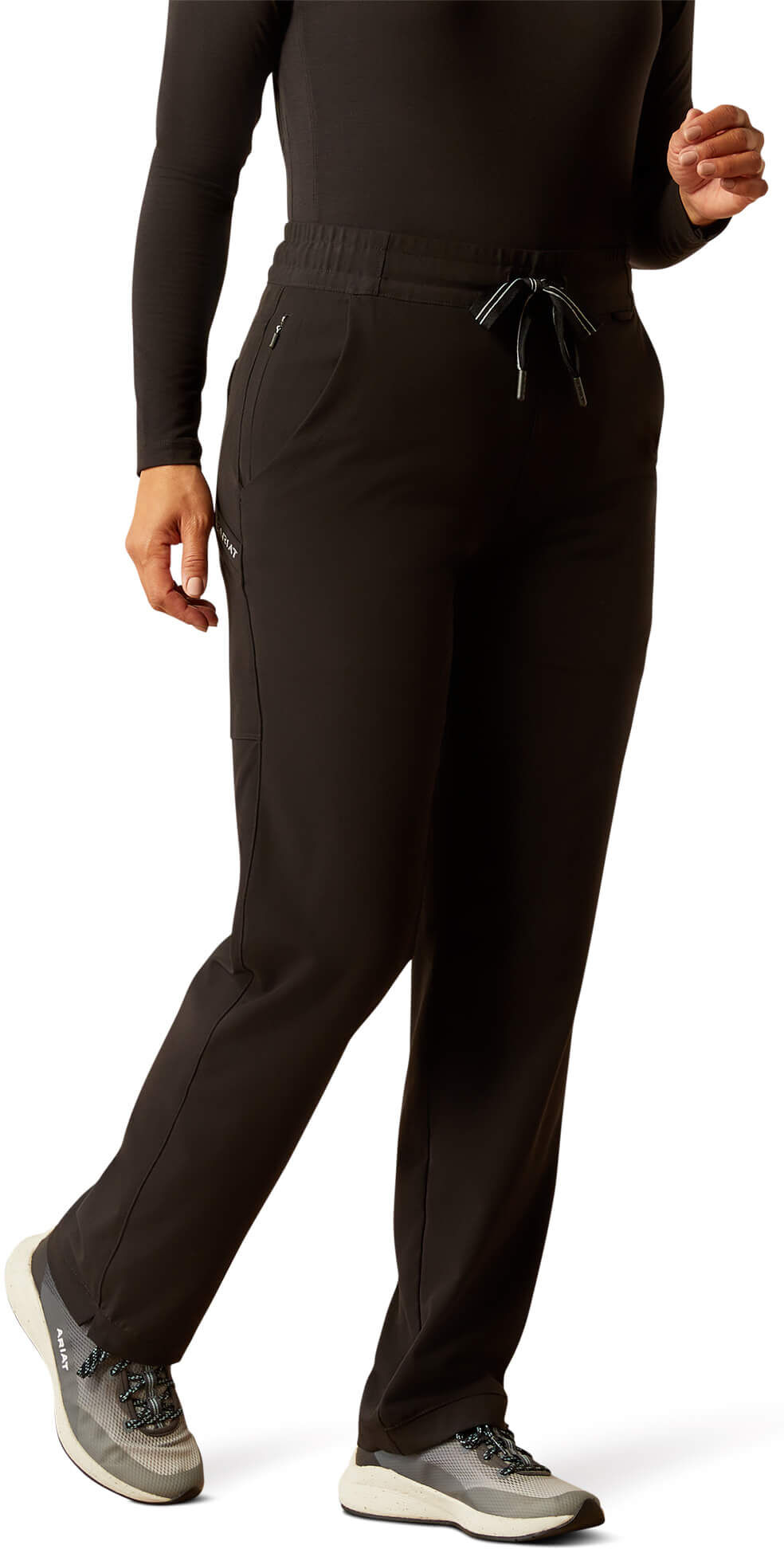 Women's Nightingale Utility Stretch Scrub Pant in Black, Size: XL Petite by Ariat
