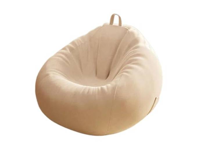Xumh2024-3 Sitzsack Sitzsack-Stuhl, einzelnes Lazy-Sofa for Innenbalkon, Erkerfenster und Lounge(Weiß,Klein)