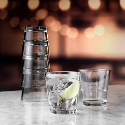Libbey Restaurant Basics Stacking Double Old Fashioned Glasses, 12-ounce, Set of 12 - Set of 12