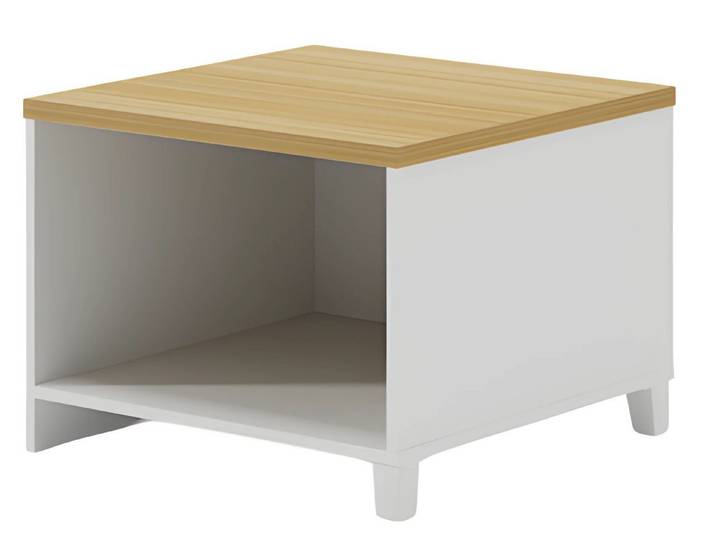 Xlmoebel Beistelltisch XLMOEBEL Beistelltisch Weiß Holzplatte Minimalistisch mit Stauraum (Einzeltisch, 1-St., 1x Beistelltisch), Made in Europa