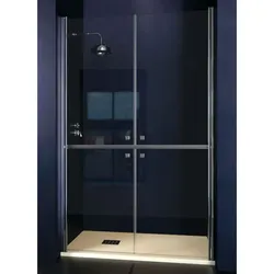 Doccia Krabi Barrierefreie Duschabtrennung mit zwei zweiteiligen Pendeltüren (barrierefreie Duschabtrennung)