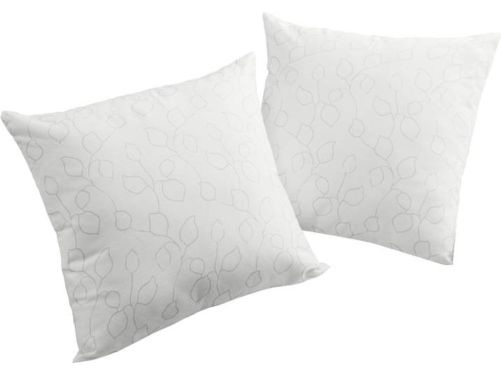 Dekokissen WIRTH Westport Gr. 2, weiss (weiß, ranken), B:50cm L:50cm, Obermaterial: 100% Polyester, Dekokissen_Sitzkissen_Kissenhüllen, Dekokissen