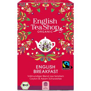 EnglishTeaShop Tee English Breakfast, fairtrade, BIO, Schwarzer Tee nach englischer Art, 50 g, 20 Beutel
