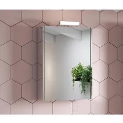 Spiegelschrank Vikja mit LED -Beleuchtung, 1 Türe, seitlich verspiegelt 515x700x155 mm