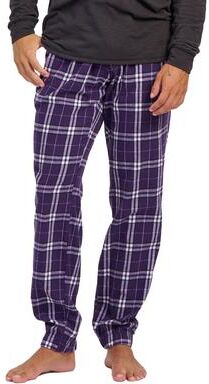 Boxercraft BM6625 Flannel Joggers Pant in Purple/White Plaid size 2XS   Cotton