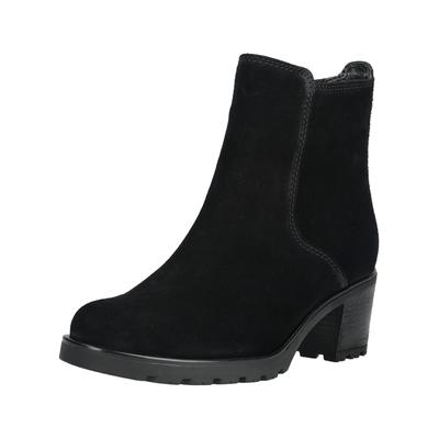 Stiefelette GABOR "Gabor Stiefelette Veloursleder", Damen, Gr. 39, schwarz (schwarz, schwarz), Veloursleder, Schuhe Stiefelette