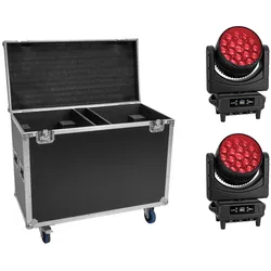 EUROLITE Set 2x LED IP TMH-H760 + Case mit Rollen