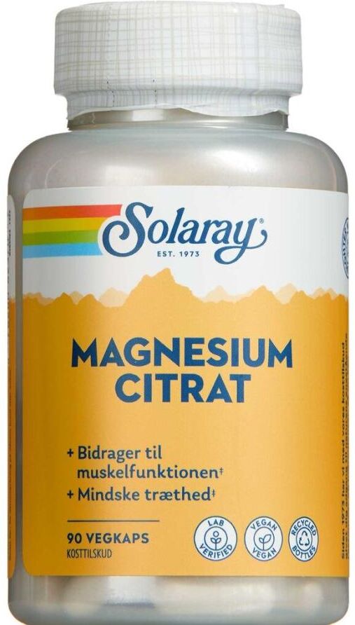 Solaray Magnesium Citrat Kosttilskud 90 stk