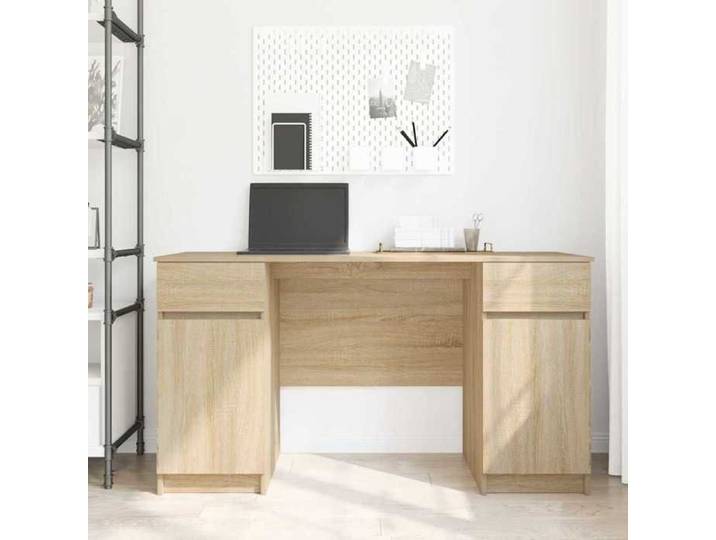 Bureau secrétaire contemporain résistance stabilité （1 pcs） Meuble de Bureau Chêne sonoma 140x49x76 cm Bois d'ingénierie @296613