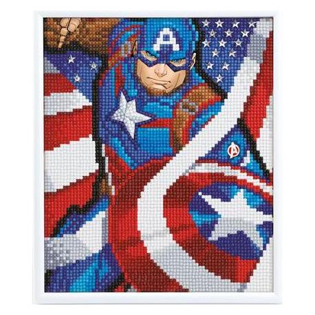 Craft Buddy Captain America, 21x25cm Bild mit Rahmen Crystal Art (5056588607457-5056588607457)