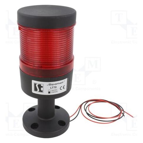 Spamel Rote Signalsäule 230V AC (LT70/1-230) (LT70\1-230)