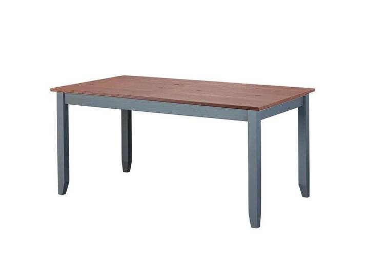 MELINA - Table Repas Rectangulaire Coloris Gris et Naturel