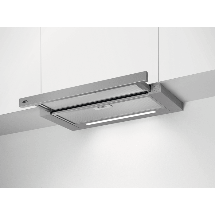 AEG MCFB71 Dunstabzugshaube Flachschirm 60 cm Abluft/Umluft (Grau) 942 022 604