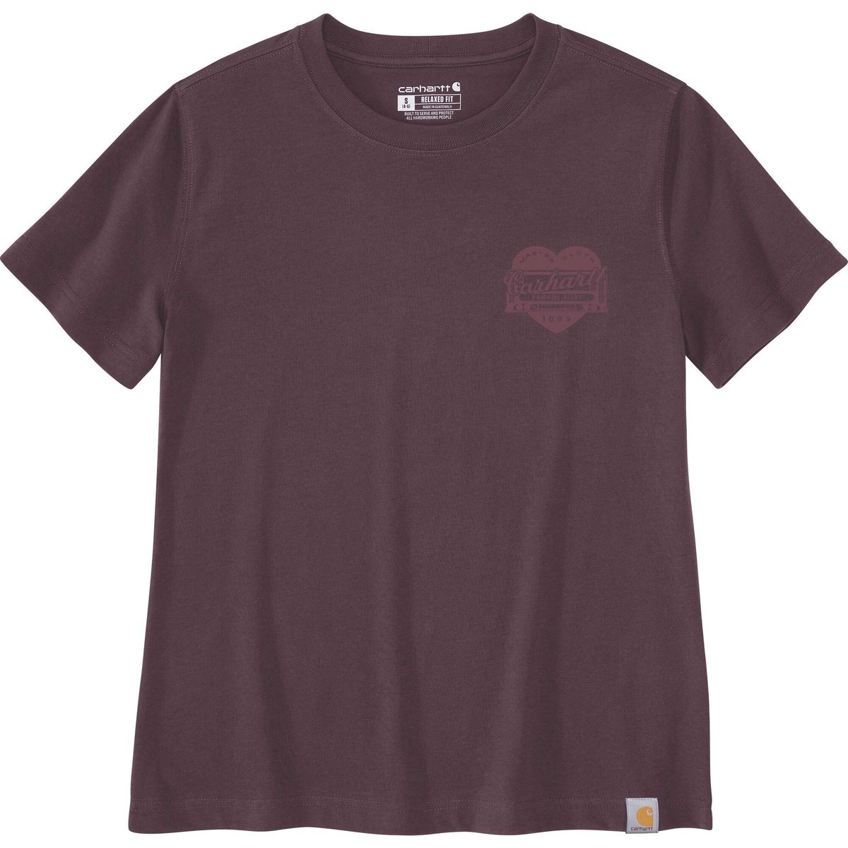 Carhartt Irvine Relaxed Heritage Heart T-shirt deep cherrywood (RF2) S REG 107534-RF2SREG