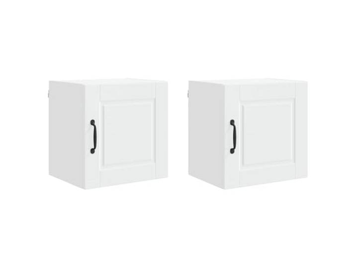 IBUQDDV Wandschrank Porto 2 STK. Weiß Holzwerkstoff Wandmontage,geräumige Regalböden,klare Linien,für Küche Innenbereich,Stauraum für Geschirr