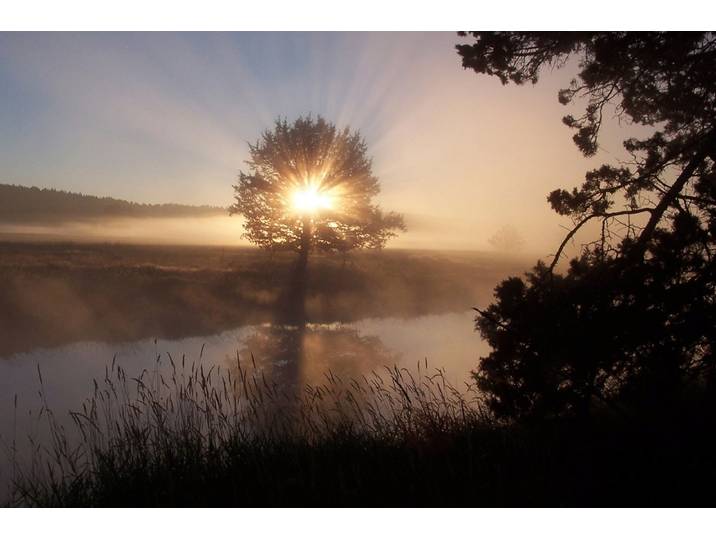 Fototapete PAPERMOON Fluss Sonnenaufgang , bunt, B:2m L:1,49m, Vlies, Tapeten, Fototapete