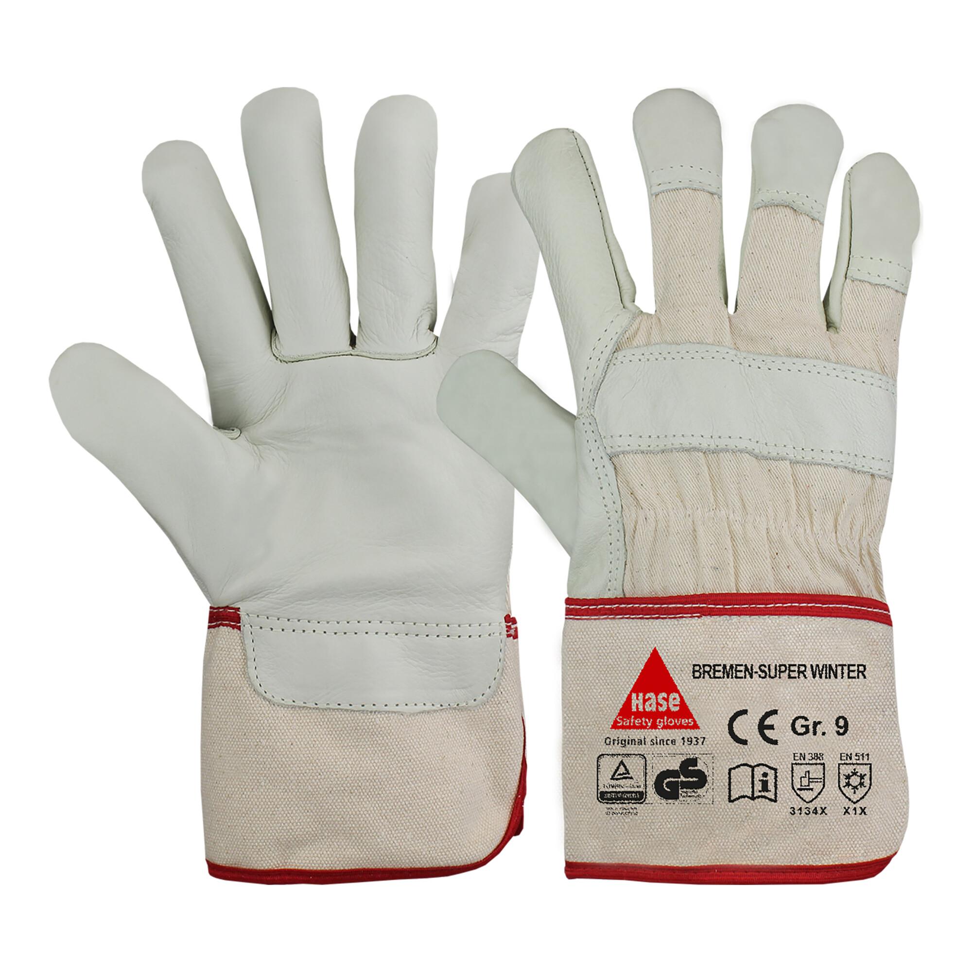 Hase Winterhandschuhe Bremen-Super-Winter Größe 8, Rindnarbenleder (293300-8)