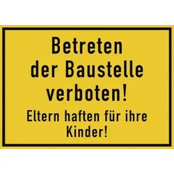 Betreten der Baustelle verboten, Alu, 600x400 mm