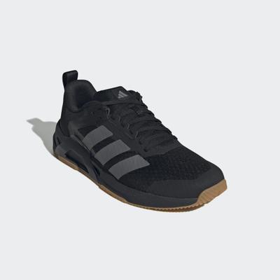 Trainingsschuh ADIDAS PERFORMANCE "DROPSET CONTROL", Herren, Gr. 43, schwarz (core schwarz, grau four, core schwarz), Textil, Schuhe, für besseren Halt beim Gewichtstraining
