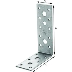 SIMPSON Winkelverbinder AG 40412, 40312, 40414, 40314 - Stahl feuerverzinkt - 119x91x40 mm