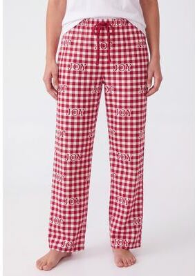 Plus Size Women's Woven Sleep Pant by Dreams & Co. in Classic Red Joy Check (Size 6X)