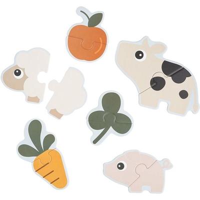 Puzzleset Tiny farm Farbmix