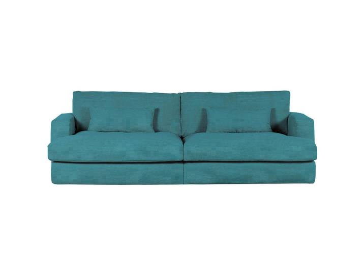 Landscape Bigsofa, Petrol, Kunststoff, 3-Sitzer, Füllung: Polyester, 270x67x120 cm, Rücken echt, Armteil links, rechts, Wohnzimmer, Sofas & Couches, Sofas, Bigsofas
