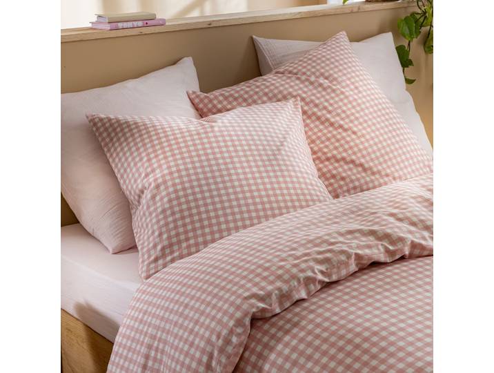 Parure de lit Vichy 200x200 Rose