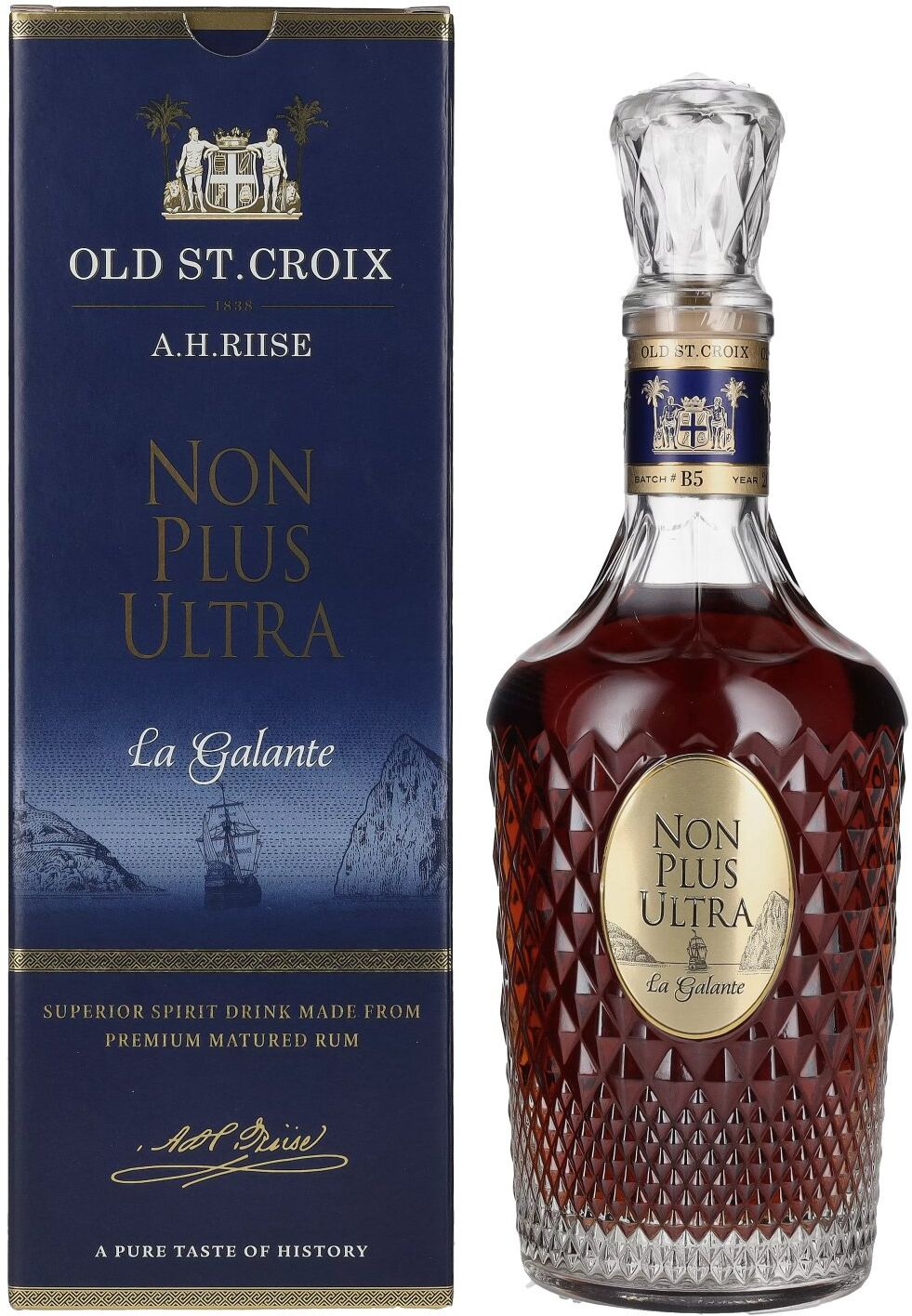 Old St. Croix A.H. Riise NON PLUS ULTRA La Galante 43,4% Vol. 0,7l in Geschenkbox