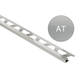 Schlüter Systems QUADEC-AT Abschlussprofil Aluminium AT - Aluminium titan matt eloxiert Höhe: 4,5 mm Länge: 2,50 m