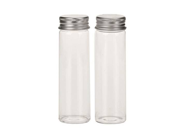 Glorex Glasflaschen mit Drehverschluss 3 × 6 cm 25 ml 2 Stück