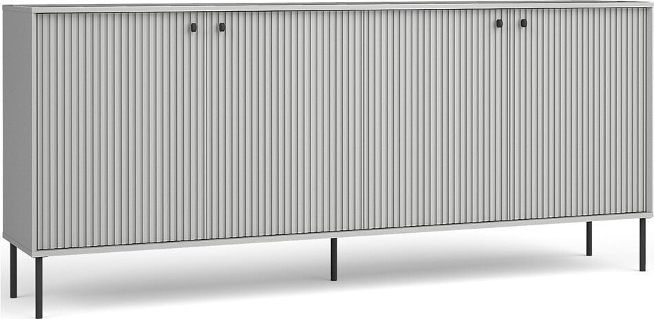Meublorama Buffet ISIS 4 deuren – Grijs – Modern – Breedte: 207 cm