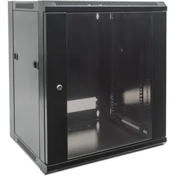 Intellinet 19" Wandverteiler (15 HE, 19 Zoll Rack), Serverschrank, Schwarz