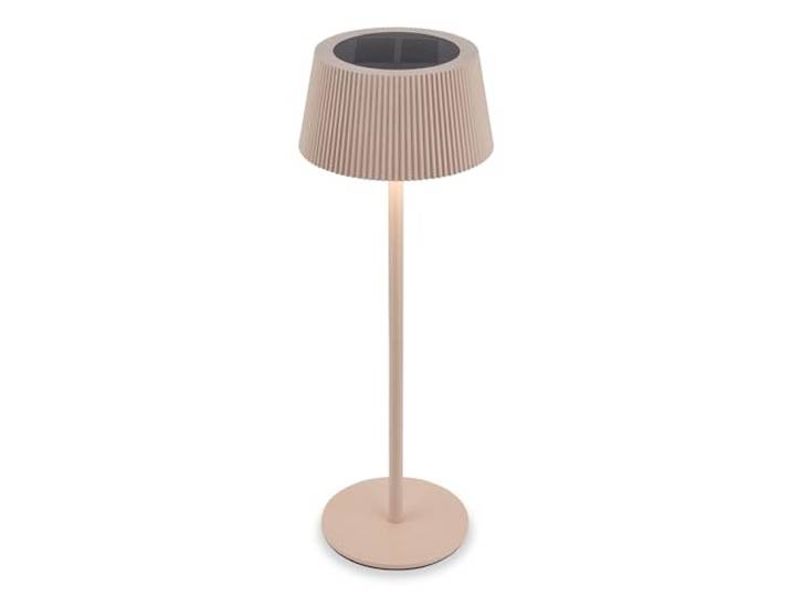 BRILONER - LED Tischlampe kabellos IP44 mit Solar, Touch, dimmbar, CCT warmweiß bis tageslichtweiß, Tischlampe Akku, Solarlampen für außen, Nachttischlampe, Akku Tischleuchte, 12 x 34 cm, Beige