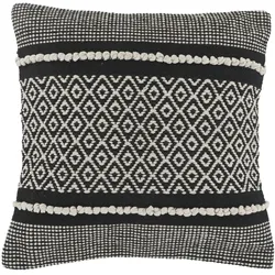Chic Antique Aix Kissenbezug mit Muster Schwarz, L50/B50 cm, schwarz