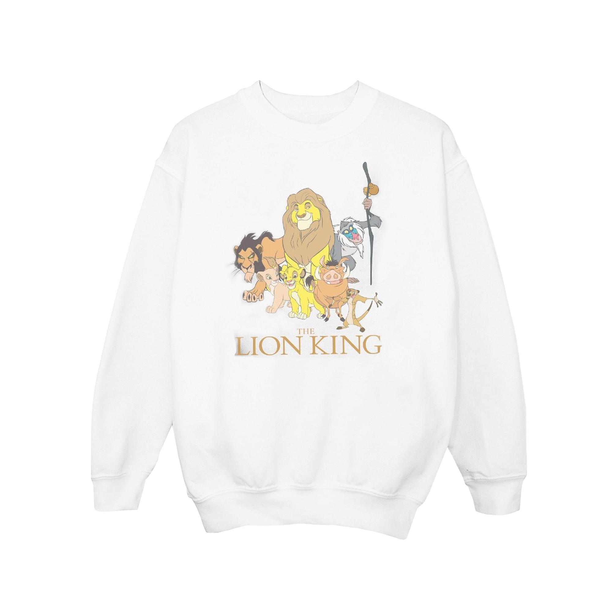 Disney Meisjes The Lion King Groep Sweatshirt (Wit)